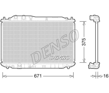 Радиатор, охлаждане на двигателя DENSO DRM40106 за HONDA CIVIC VIII (FN, FK) хечбек от 2005 до 2011