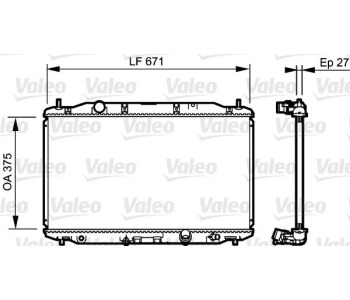 Радиатор, охлаждане на двигателя VALEO 735242 за HONDA CIVIC VIII (FN, FK) хечбек от 2005 до 2011