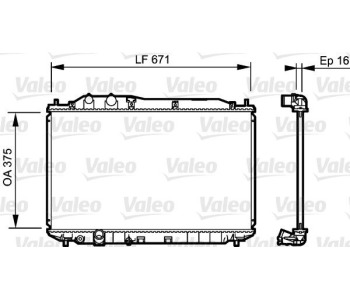 Радиатор, охлаждане на двигателя VALEO 735238 за HONDA CIVIC VIII (FD, FA) седан от 2005 до 2011