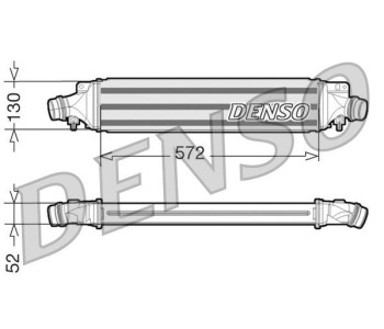 Интеркулер (охладител за въздуха на турбината) DENSO DIT40001