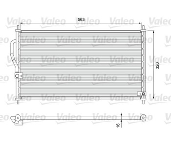 Кондензатор, климатизация VALEO 818070 за HONDA INTEGRA (DC2, DC4) купе от 1993 до 2001