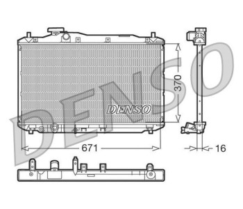 Радиатор, охлаждане на двигателя DENSO DRM40034 за HONDA CR-V I (RD) от 1995 до 2002