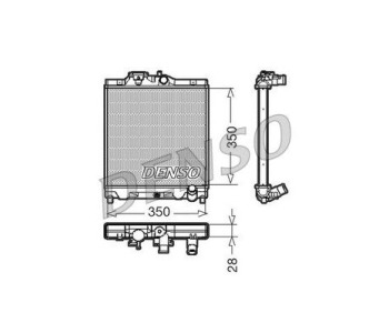 Радиатор, охлаждане на двигателя DENSO DRM40033 за HONDA CR-V III (RE) от 2006 до 2012