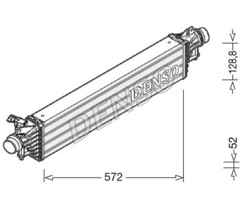 Интеркулер (охладител за въздуха на турбината) DENSO DIT40011 за HONDA CR-V IV (RM) от 2012