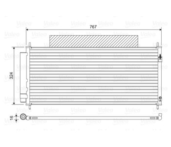 Кондензатор, климатизация VALEO 814411 за HONDA JAZZ III (GE, GG, GP) от 2007 до 2014