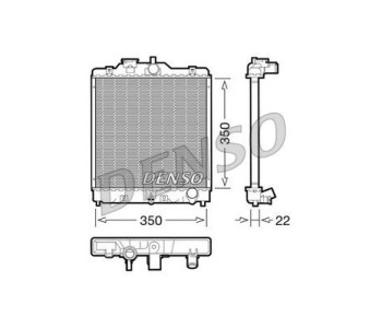 Радиатор, охлаждане на двигателя DENSO DRM40032 за HONDA INSIGHT (ZE) от 2009 до 2014