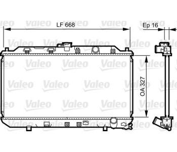 Радиатор, охлаждане на двигателя VALEO 731467 за HONDA INTEGRA (DA) хечбек от 1985 до 1993