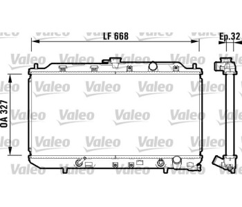 Радиатор, охлаждане на двигателя VALEO 734111 за HONDA INTEGRA (DA) хечбек от 1985 до 1993