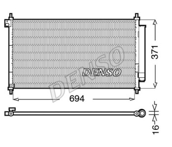 Кондензатор, климатизация DENSO DCN40017 за HONDA JAZZ II (GD, GE3, GE2) от 2001 до 2008