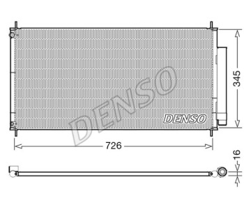 Кондензатор, климатизация DENSO DCN40026 за HONDA JAZZ III (GE, GG, GP) от 2007 до 2014