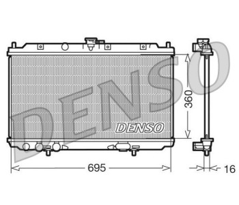 Радиатор, охлаждане на двигателя DENSO DRM46040 за NISSAN JUKE (F15) от 2010