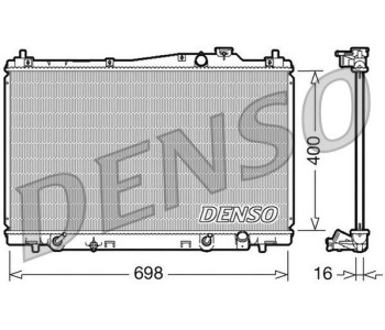 Радиатор, охлаждане на двигателя DENSO DRM40046 за HONDA JAZZ IV (GK) от 2013