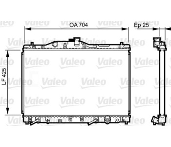 Радиатор, охлаждане на двигателя VALEO 731629 за HONDA LEGEND II (KA) купе от 1991 до 1996