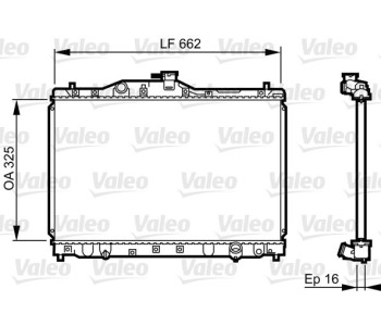 Радиатор, охлаждане на двигателя VALEO 731630 за HONDA LEGEND II (KA) седан от 1991 до 1996