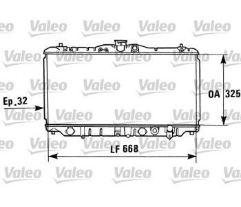 Радиатор, охлаждане на двигателя VALEO 730430 за HONDA PRELUDE III (BA) от 1986 до 1992