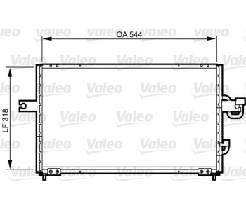 Кондензатор, климатизация VALEO 814255 за HYUNDAI ACCENT I (X-3) седан от 1995 до 1999