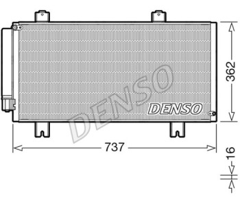Кондензатор, климатизация DENSO DCN41001 за HYUNDAI ACCENT II (LC) хечбек от 1999 до 2005