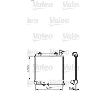 Радиатор, охлаждане на двигателя VALEO 734266 за HYUNDAI ACCENT II (LC) седан от 1999 до 2006