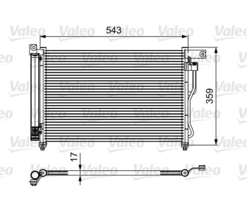 Кондензатор, климатизация VALEO 814115 за HYUNDAI ACCENT II (LC) седан от 1999 до 2006