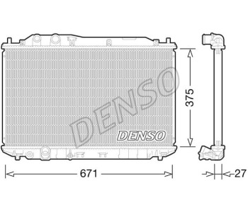 Радиатор, охлаждане на двигателя DENSO DRM41001 за HYUNDAI ELANTRA (XD) хечбек от 2000 до 2006