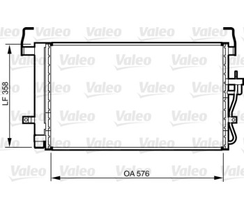 Кондензатор, климатизация VALEO 814264 за HYUNDAI ELANTRA (XD) седан от 2000 до 2006