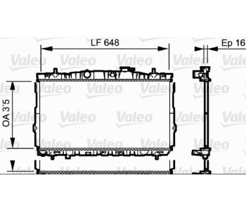 Радиатор, охлаждане на двигателя VALEO 734903 за HYUNDAI ELANTRA (XD) хечбек от 2000 до 2006