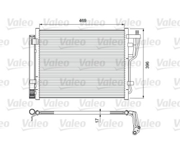 Кондензатор, климатизация VALEO 814070 за HYUNDAI i30 (FD) комби от 2007 до 2012