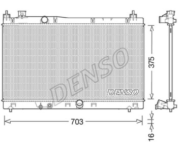 Радиатор, охлаждане на двигателя DENSO DRM41016 за HYUNDAI ELANTRA (MD, UD) седан от 2010 до 2015