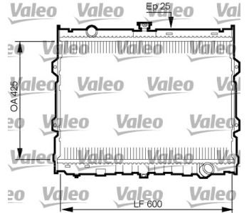 Радиатор, охлаждане на двигателя VALEO 734784 за HYUNDAI GALLOPER II (JK-01) от 1997 до 2003