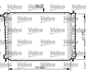 Радиатор, охлаждане на двигателя VALEO 735512 за HYUNDAI H-1 Starex пътнически от 1997 до 2007