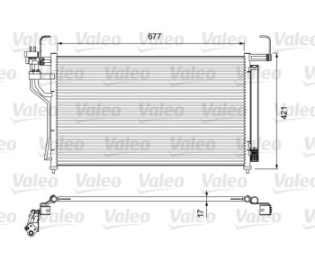 Кондензатор, климатизация VALEO 814400 за HYUNDAI H-1 (TQ) товарен от 2008
