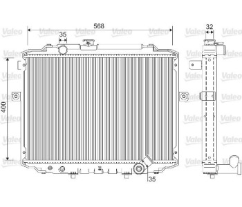 Радиатор, охлаждане на двигателя VALEO 733227 за HYUNDAI H100 (P) пътнически от 1993 до 2004