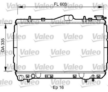 Радиатор, охлаждане на двигателя VALEO 734587 за HYUNDAI S COUPE (SLC) от 1990 до 1996