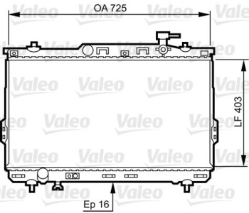 Радиатор, охлаждане на двигателя VALEO 734259 за HYUNDAI SANTA FE I (SM) от 2000 до 2006