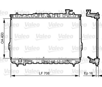 Радиатор, охлаждане на двигателя VALEO 734909 за HYUNDAI SANTA FE I (SM) от 2000 до 2006
