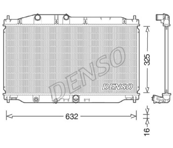 Радиатор, охлаждане на двигателя DENSO DRM41015 за HYUNDAI SANTA FE II (CM) от 2005 до 2012