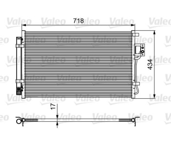 Кондензатор, климатизация VALEO 814100 за HYUNDAI SANTA FE II (CM) от 2005 до 2012