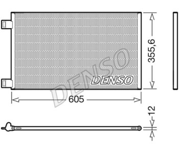 Кондензатор, климатизация DENSO DCN25001 за SAAB 9-3 (YS3F) кабриолет от 2003 до 2015