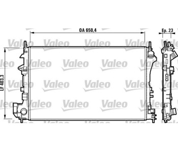 Радиатор, охлаждане на двигателя VALEO 732879 за OPEL VECTRA C GTS (Z02) от 2002 до 2009