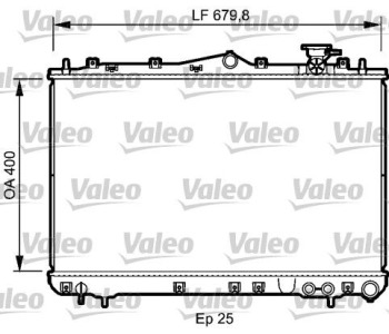 Радиатор, охлаждане на двигателя VALEO 732487 за HYUNDAI SONATA III (Y-3) от 1993 до 1998