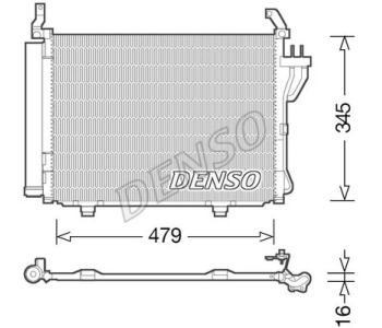 Кондензатор, климатизация DENSO DCN41007 за HYUNDAI TUCSON (JM) от 2004 до 2010