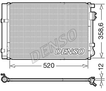 Кондензатор, климатизация DENSO DCN41017 за HYUNDAI VELOSTER (FS) от 2011