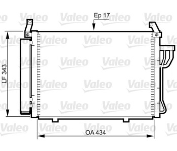 Кондензатор, климатизация VALEO 814354 за HYUNDAI i10 (PA) от 2007 до 2013