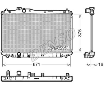 Радиатор, охлаждане на двигателя DENSO DRM41009 за HYUNDAI i10 (PA) от 2007 до 2013
