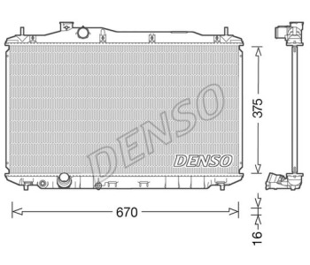 Радиатор, охлаждане на двигателя DENSO DRM41012 за HYUNDAI i10 (PA) от 2007 до 2013