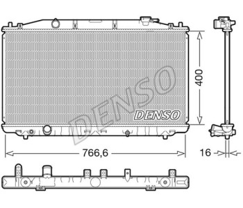 Радиатор, охлаждане на двигателя DENSO DRM41023 за HYUNDAI i10 (PA) от 2007 до 2013