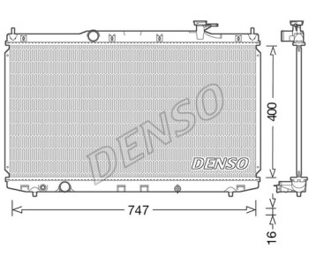 Радиатор, охлаждане на двигателя DENSO DRM41021 за HYUNDAI i10 (PA) от 2007 до 2013