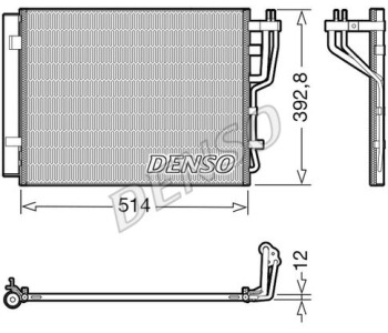 Кондензатор, климатизация DENSO DCN41020 за HYUNDAI i20 (PB, PBT) от 2008 до 2015