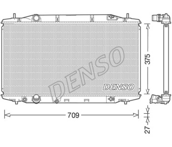 Радиатор, охлаждане на двигателя DENSO DRM41013 за HYUNDAI i20 (PB, PBT) от 2008 до 2015