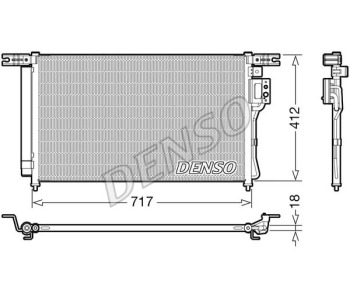 Кондензатор, климатизация DENSO DCN41013 за HYUNDAI i30 (FD) комби от 2007 до 2012